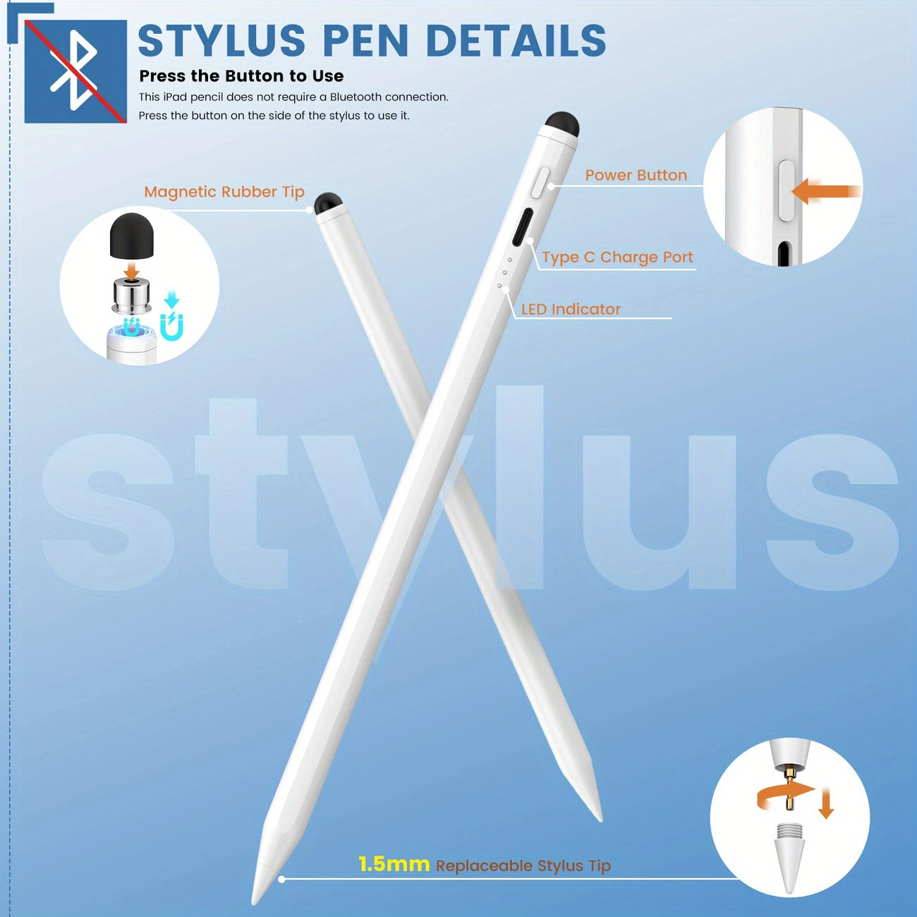 Two-end compatible  fast-charging active pen